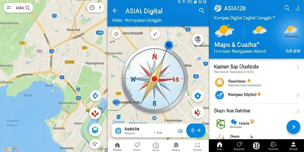 Tampilan antarmuka aplikasi Kompas Digital ASIA128 yang modern dan intuitif.