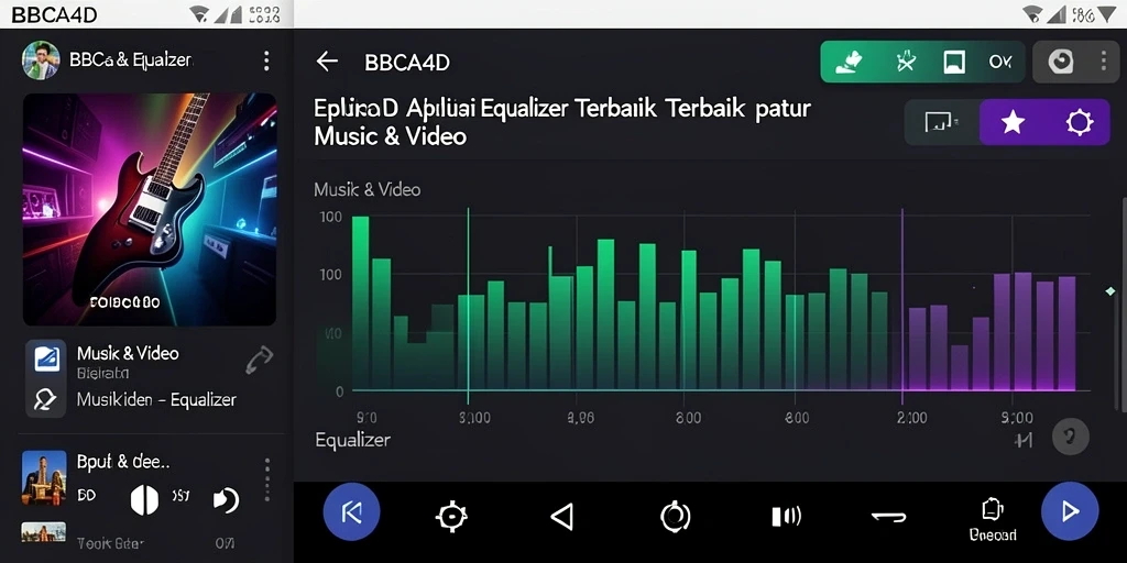 Antarmuka aplikasi BBCA4D menampilkan kontrol Equalizer yang intuitif.