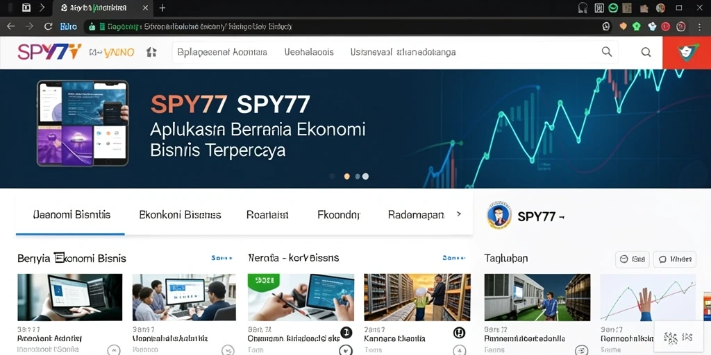 Tampilan antarmuka aplikasi SPY77 yang informatif dan user-friendly.
