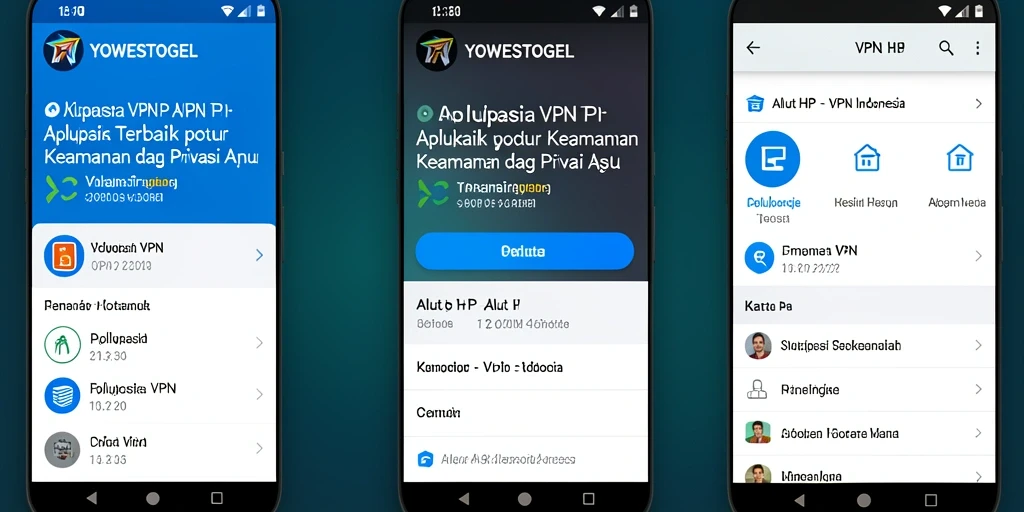 Antarmuka YOWESTOGEL menampilkan fungsi VPN yang mudah digunakan.
