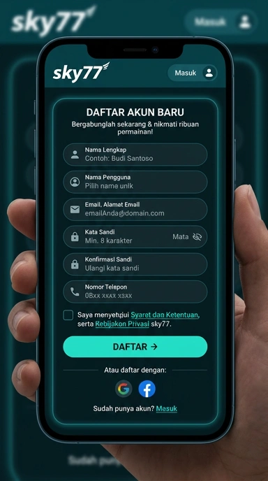 Cara Mendaftar Akun Baru di sky77